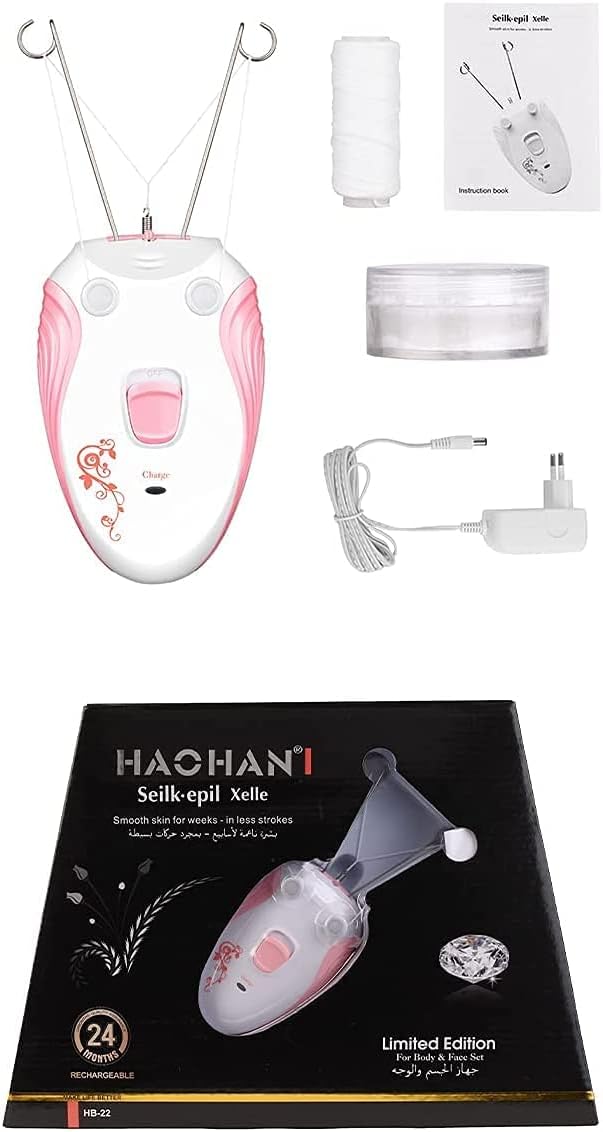 آلة إزالة الشعر الكهربائية الاحترافية للنساء لإزالة شعر الوجه والجسم بخيوط قطنية
