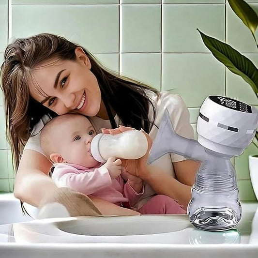 مضخة الثدي الكهربائية المحمولة بتصميم مريح و9 أوضاع شفط وتدليك