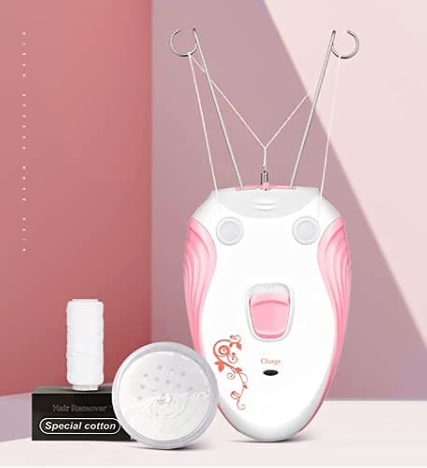 آلة إزالة الشعر الكهربائية الاحترافية للنساء لإزالة شعر الوجه والجسم بخيوط قطنية