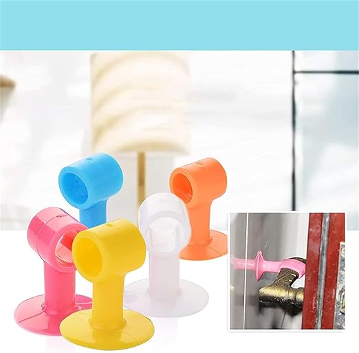 ELECDON Door Stopper, 5 Pieces, Wall Protector Anti-Collision and Shock Absorber and Hole-Free