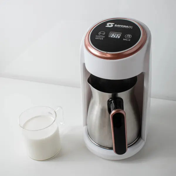 ماكينة تحضير القهوة التركية والماء الساخن وتسخين الحليب 3 في 1 من سايونا (Sayona 3-in-1 Turkish Coffee Maker)
