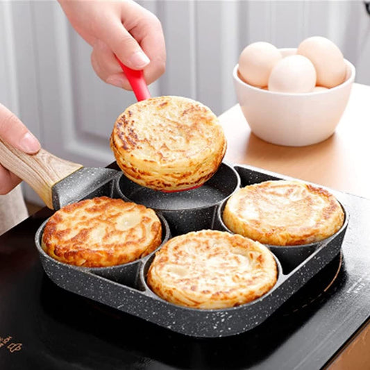 4-slot nonstick omelet pan for eggs, pancakes and burgers
