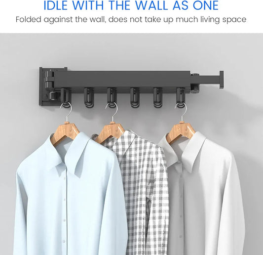 Clothes Drying Rack Wall Mounted Foldable Dryer Line Airer Indoor Outdoor Ve