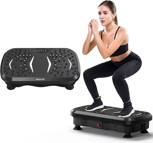 Vibration Plate Exercise Machine, Carbon Fibre Vibration Plate for Lymphatic Drainage,Vibrating Plate for 150-Speed Adjustable with 450 lbs Capacity Full Body Workout Home Gym Equipment (Men & Women)-UMSM107