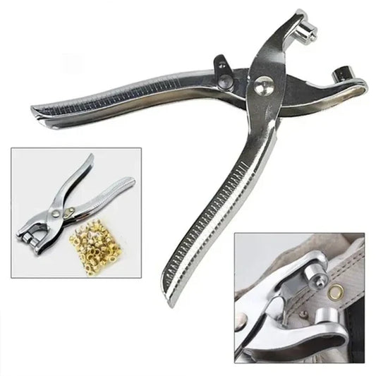 Grommet Setting Tool with Golden Rings