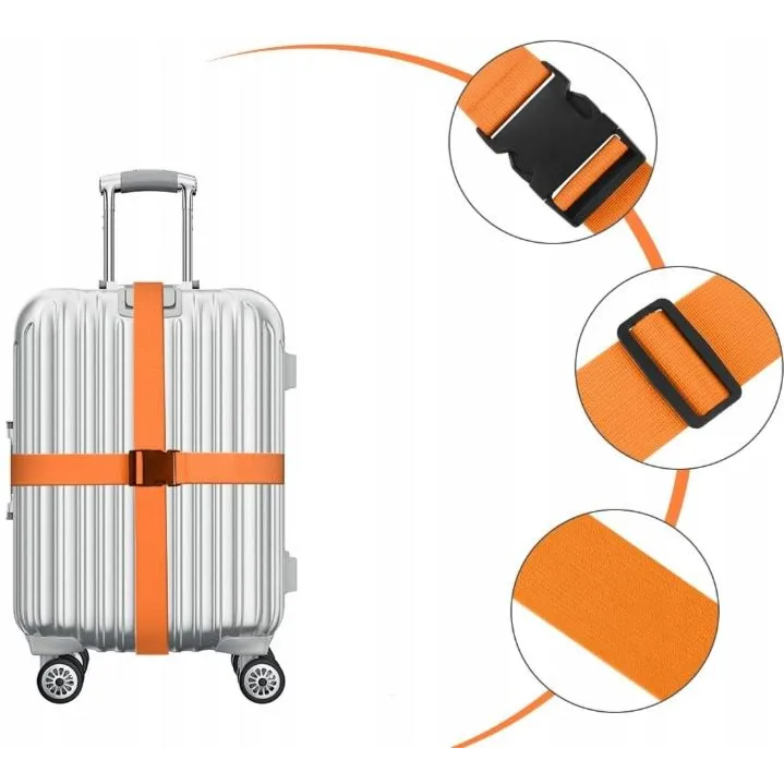حزام أمتعة متقاطع لحماية الحقائب أثناء السفر (YUMO TRAVEL - 4.3M Cross Luggage Belt)