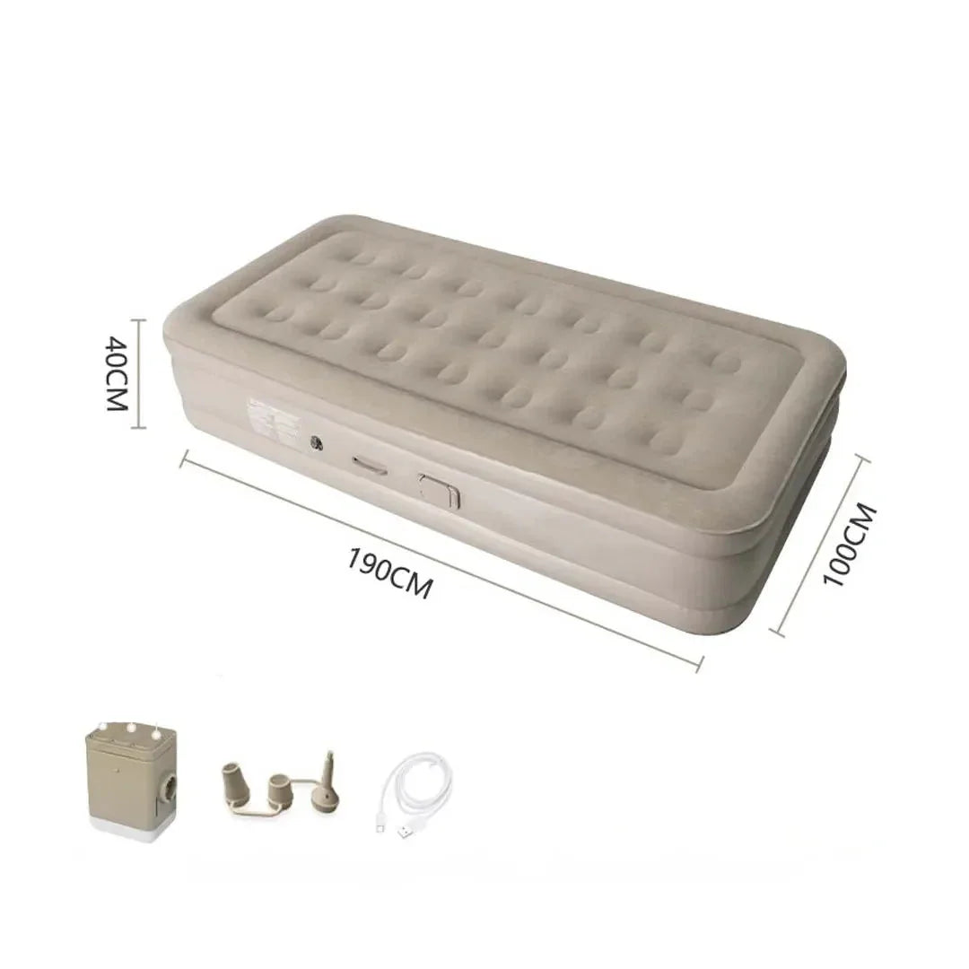 سرير هوائي مع مضخة ووسادة قابلة للنفخ (100×190×40 سم)