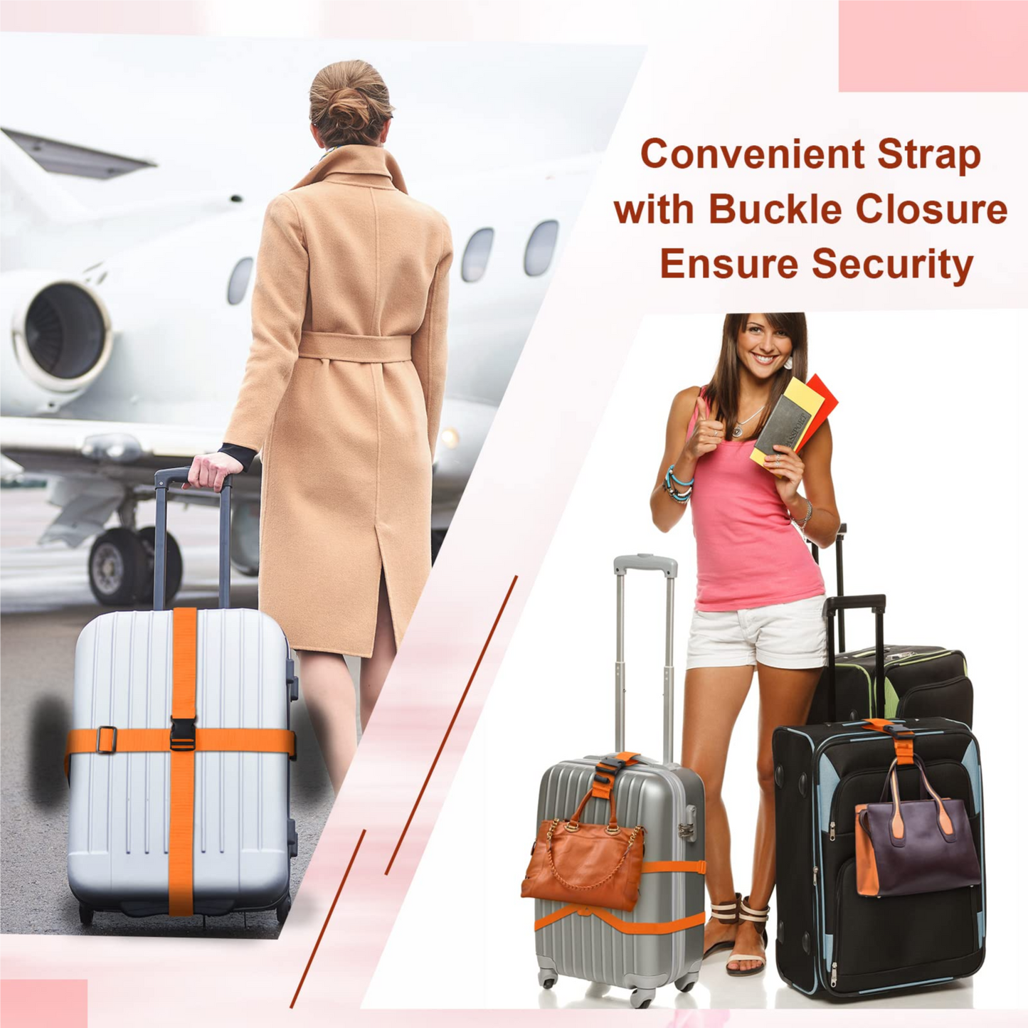 حزام أمتعة متقاطع لحماية الحقائب أثناء السفر (YUMO TRAVEL - 4.3M Cross Luggage Belt)