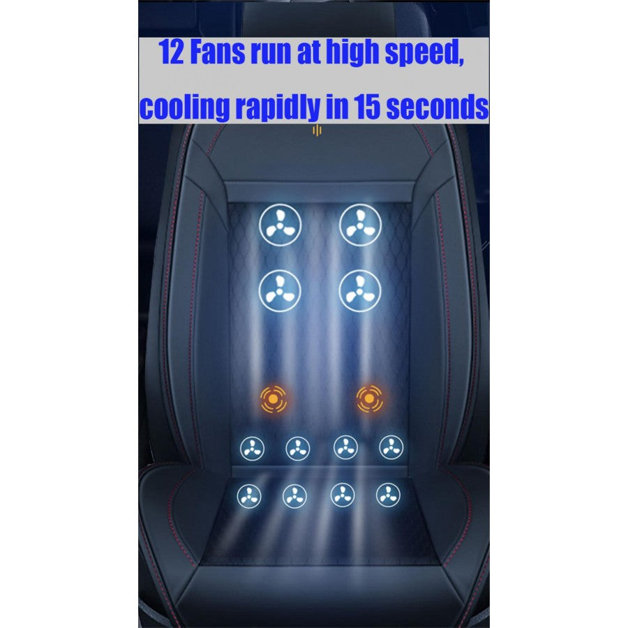 وسادة مقعد سيارة DC12V لتبريد الهواء في الصيف مع مروحة تهوية سريعة النفخ (مروحة صيفية)