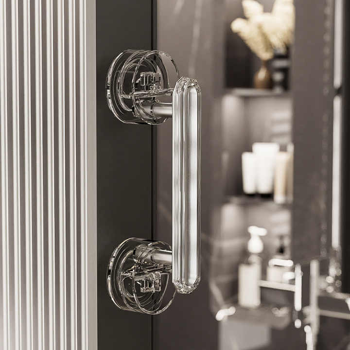 مقبض باب من Whalegree Diamond Suction Cup، مقبض قوي الثبات مع كوب شفط، بدون