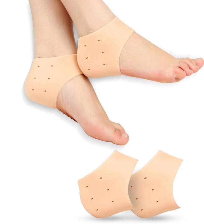 One pair of silicone heel protectors and foot pads