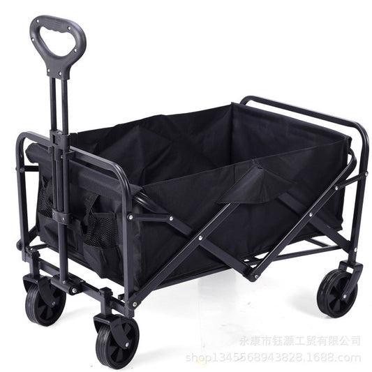 Folding Trolley for Trips and Transporting Items with Extendable Handle (74x50x23 cm)