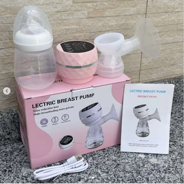 مضخة الثدي الكهربائية المحمولة بتصميم مريح و9 أوضاع شفط وتدليك