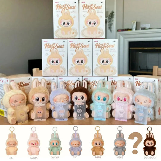 Limited Offer! 4 Labubu Have A Seat Toys (Random Characters) in One Exciting Pack