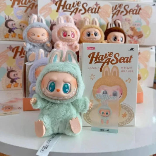 Limited Offer! 4 Labubu Have A Seat Toys (Random Characters) in One Exciting Pack