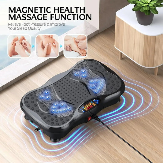 Vibration Plate Exercise Machine, Carbon Fibre Vibration Plate for Lymphatic Drainage,Vibrating Plate for 150-Speed Adjustable with 450 lbs Capacity Full Body Workout Home Gym Equipment (Men & Women)-UMSM107