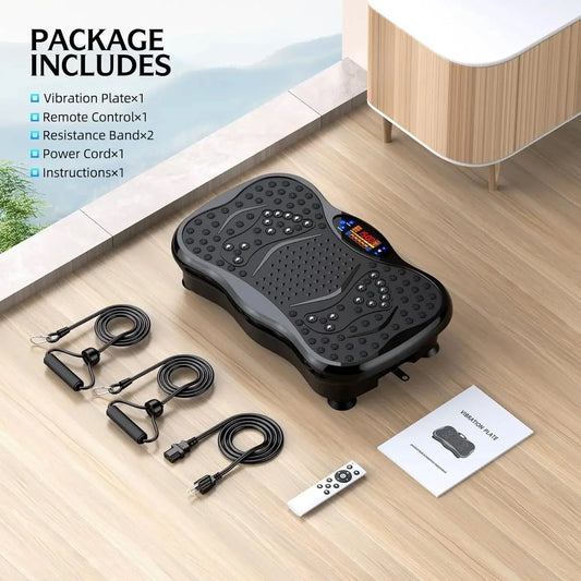 Vibration Plate Exercise Machine, Carbon Fibre Vibration Plate for Lymphatic Drainage,Vibrating Plate for 150-Speed Adjustable with 450 lbs Capacity Full Body Workout Home Gym Equipment (Men & Women)-UMSM107