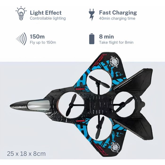 طائرة L0712 رباعية المراوح تدور 360 درجة بدون رأس