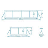 BESTWAY Steel Pro™ Rectangular Pool 221 cm x 151 cm x43 cm