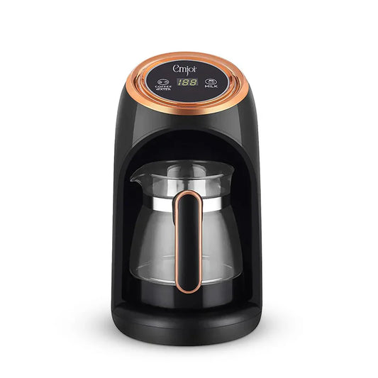 Emjoi Digital glass Turkish Coffee Maker 300ml up to 4 cups with Dedicated thermostat for coffee & milk Sound alert System