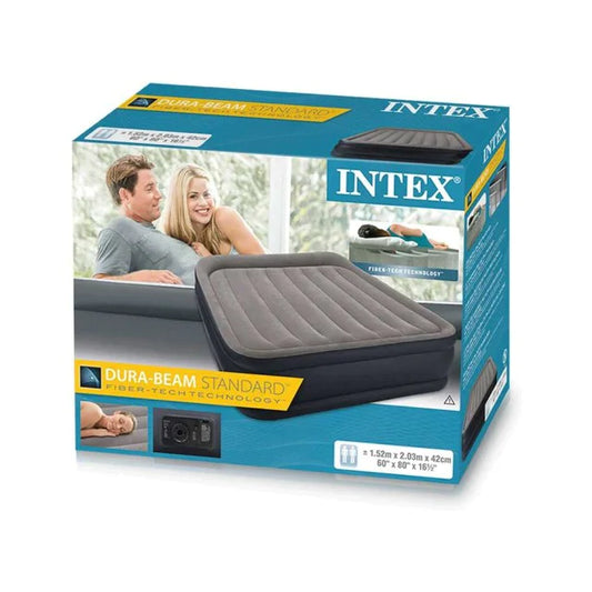 مرتبة هوائية فاخرة كوين من شركة Intex مزودة بمضخة كهربائية