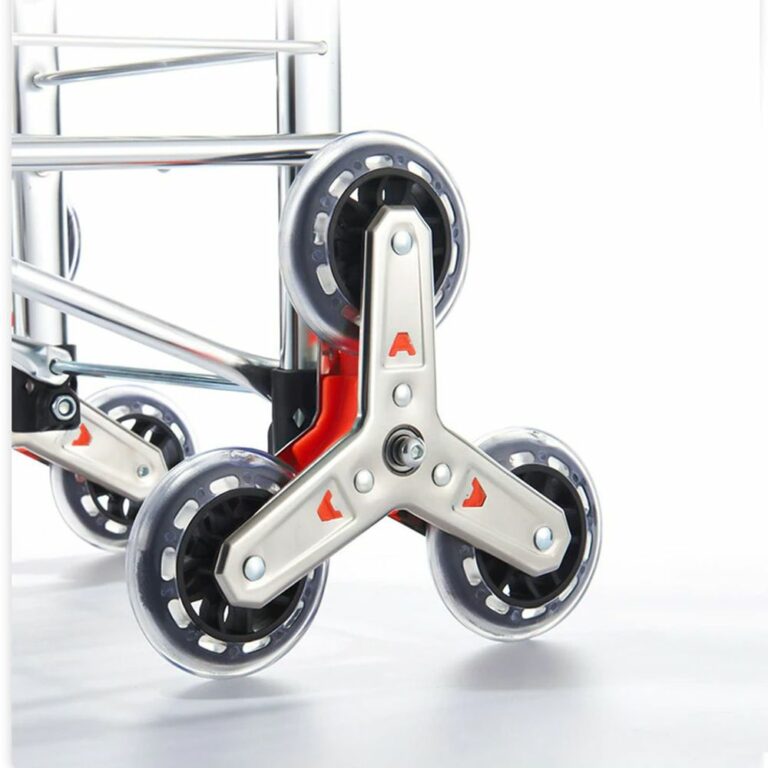 احصل على عربة تسوق قابلة للطي مع 8 عجلات وعربة تسلق السلالم