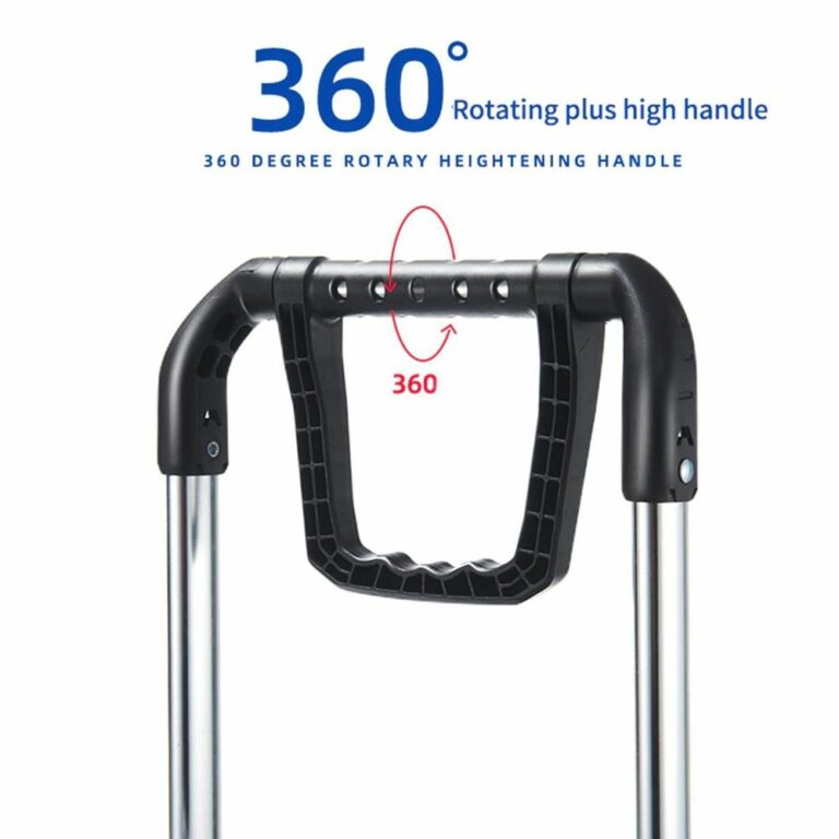 احصل على عربة تسوق قابلة للطي مع 8 عجلات وعربة تسلق السلالم