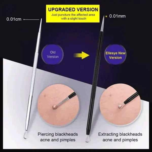 طقم أدوات إزالة الرؤوس السوداء والبثور 6 قطع مع علبة معدنية من إليسي (ELLESYE Blackhead Remover Kit)