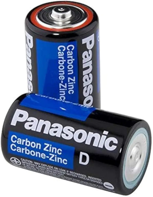بطارية باناسونيك كربون زنك (Panasonic Carbon Zinc) - حجم D - عبوة قطعتين