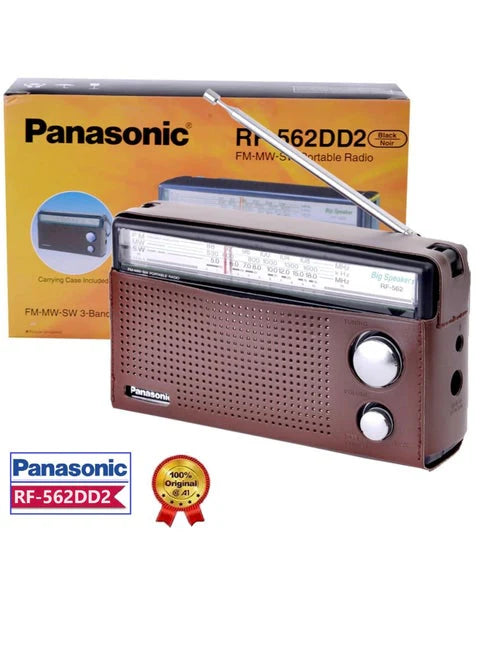 📻 راديو باناسونيك موديل RF-562DD2 الأصلي – صوت واضح وجودة يعتمد عليها. يدعم FM / MW / SW لالتقاط المحطات بسهولة وباستقبال قوي.