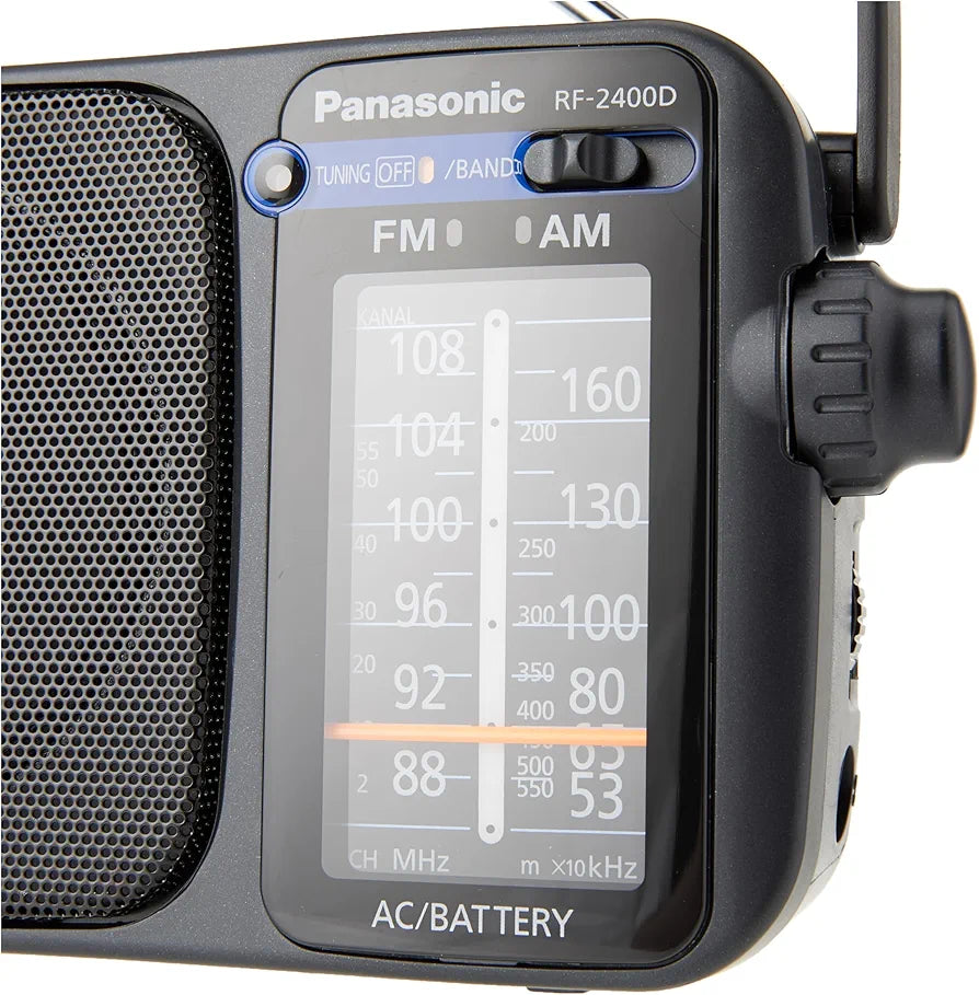 راديو محمول باناسونيك FM/AM مع موالف RF-2400D أسود
