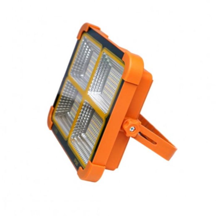 كشاف LED محمول 300 واط بالطاقة الشمسية وبطارية احتياطية