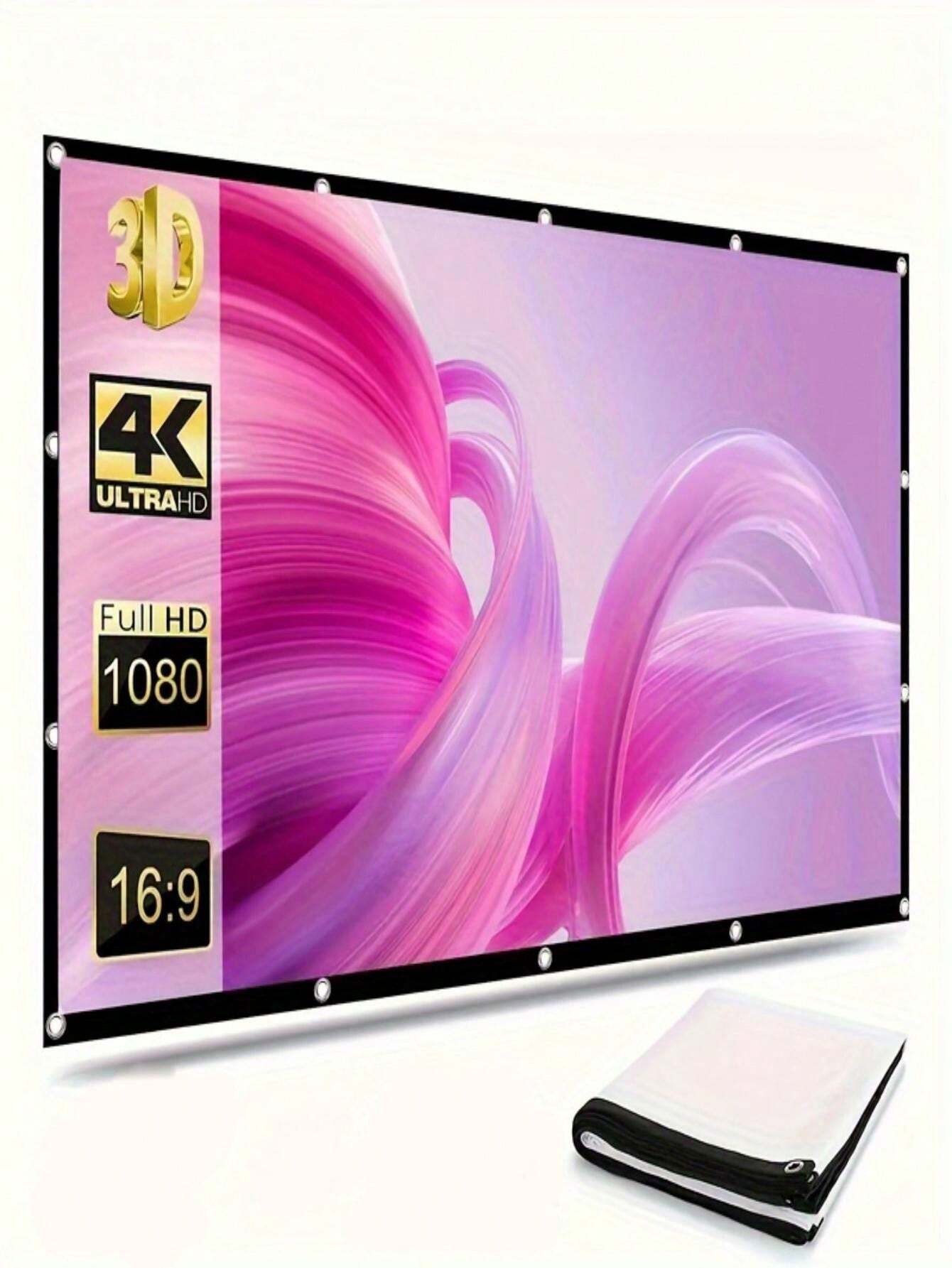 شاشة عرض ناعمة قابلة للطي ومضادة للتجاعيد ومحمولة، عالية الدقة، مناسبة لغرفة النوم وغرفة المعيشة